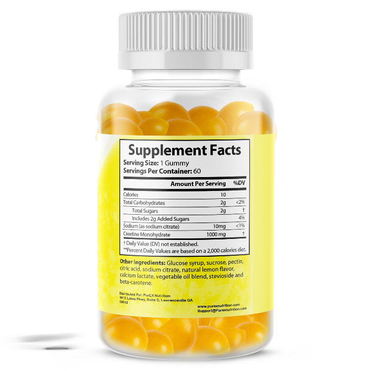 Creatin Gummies Pure Creatine – Fruchtgummis für Kraft, Leistung & Performance, Kreatin Supplement ohne Pulver, Creatine Monohydrat Gummies für Muskelaufbau & Ausdauer, Fitness Supplement