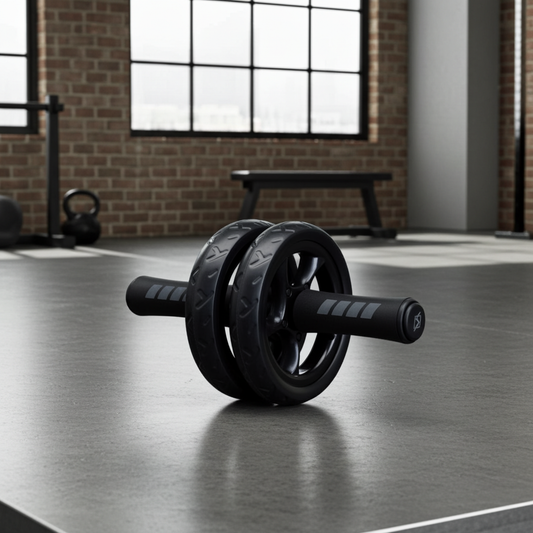 Ab Roller Bauchtrainer Fitness Rad – Core Trainer für Bauchmuskeltraining & Stabilitätstraining Zuhause & Gym, Ab Wheel Herren Damen, Bauchroller mit Kniematte, Krafttraining Zubehör