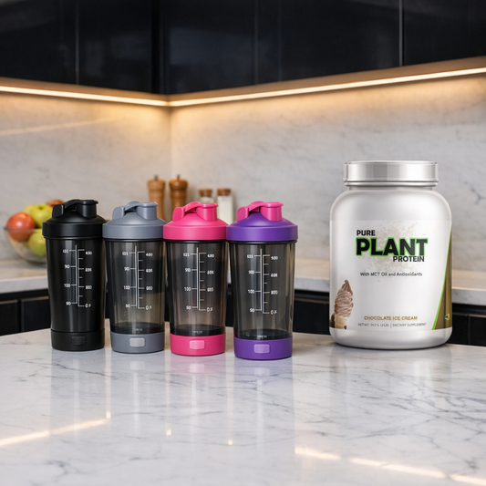 Protein Shaker Set Schokolade – Automatischer Mixing Cup | Pre-Workout & Supplements