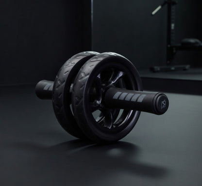 Ab Roller Bauchtrainer Fitness Rad – Core Trainer für Bauchmuskeltraining & Stabilitätstraining Zuhause & Gym, Ab Wheel Herren Damen, Bauchroller mit Kniematte, Krafttraining Zubehör