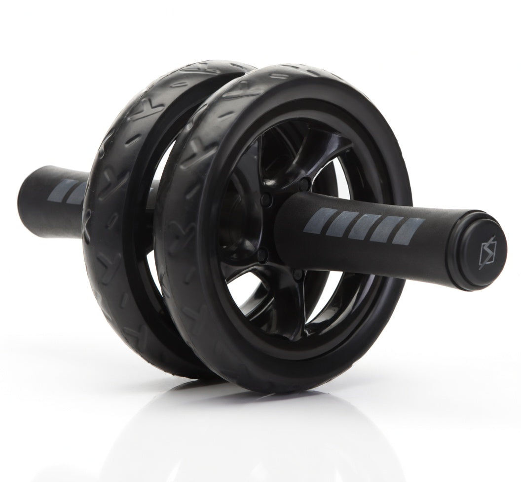 Ab Roller Bauchtrainer Fitness Rad – Core Trainer für Bauchmuskeltraining & Stabilitätstraining Zuhause & Gym, Ab Wheel Herren Damen, Bauchroller mit Kniematte, Krafttraining Zubehör